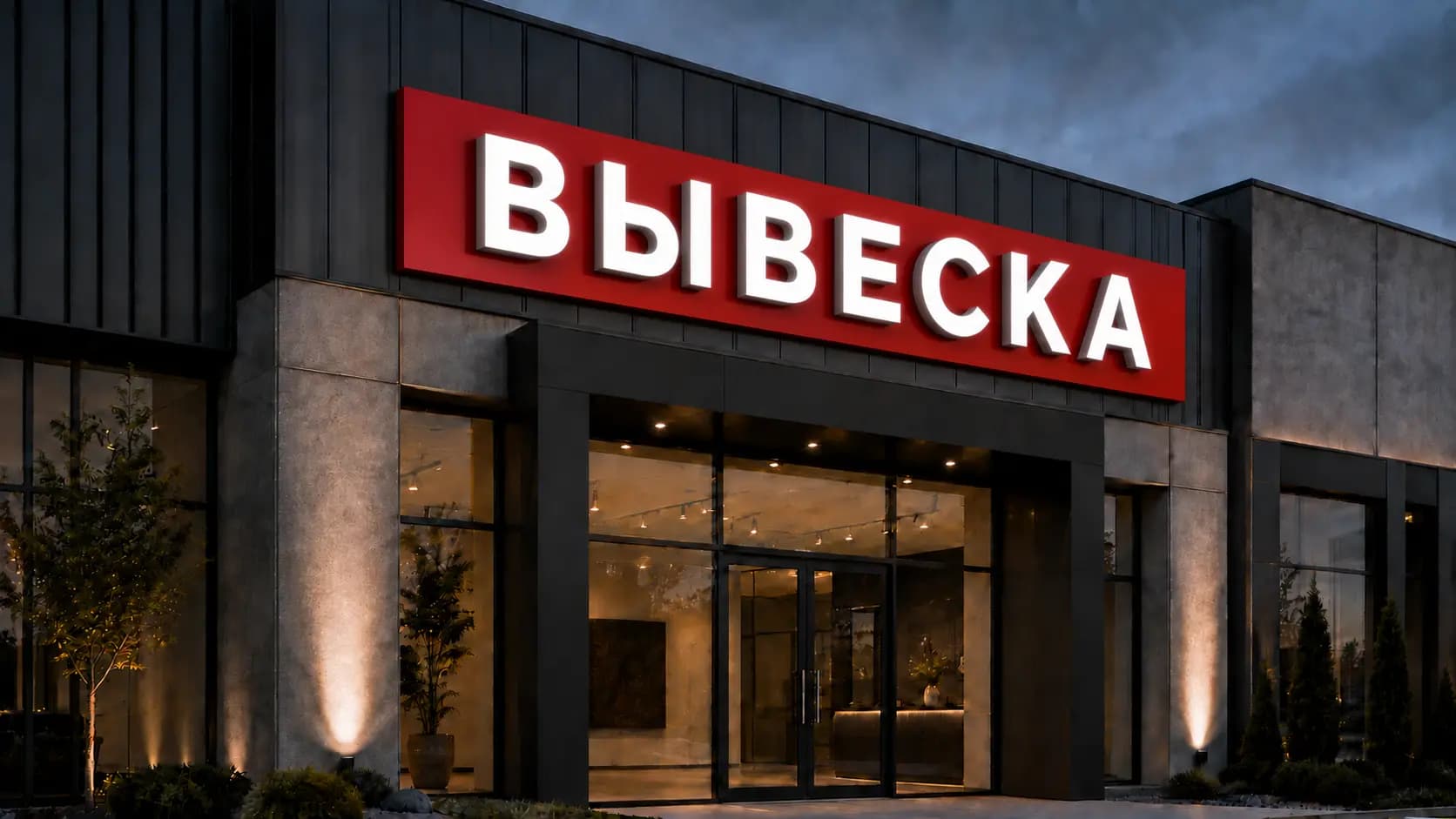 Пример основания рекламной вывески