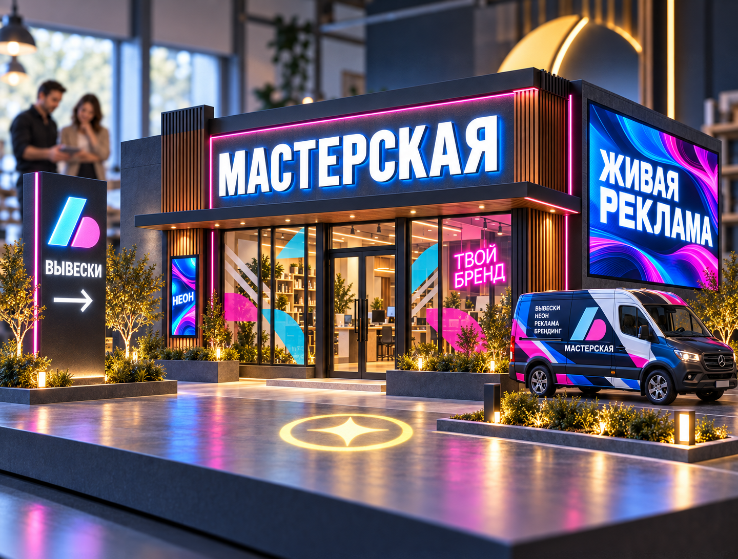 Комплексно оформленный фасад