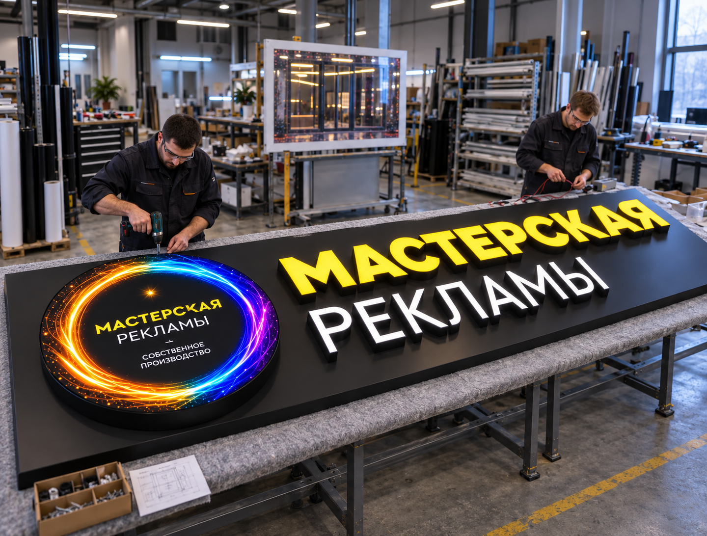Производство рекламных элементов