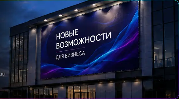 Фасадный баннер — Широкоформатная печать